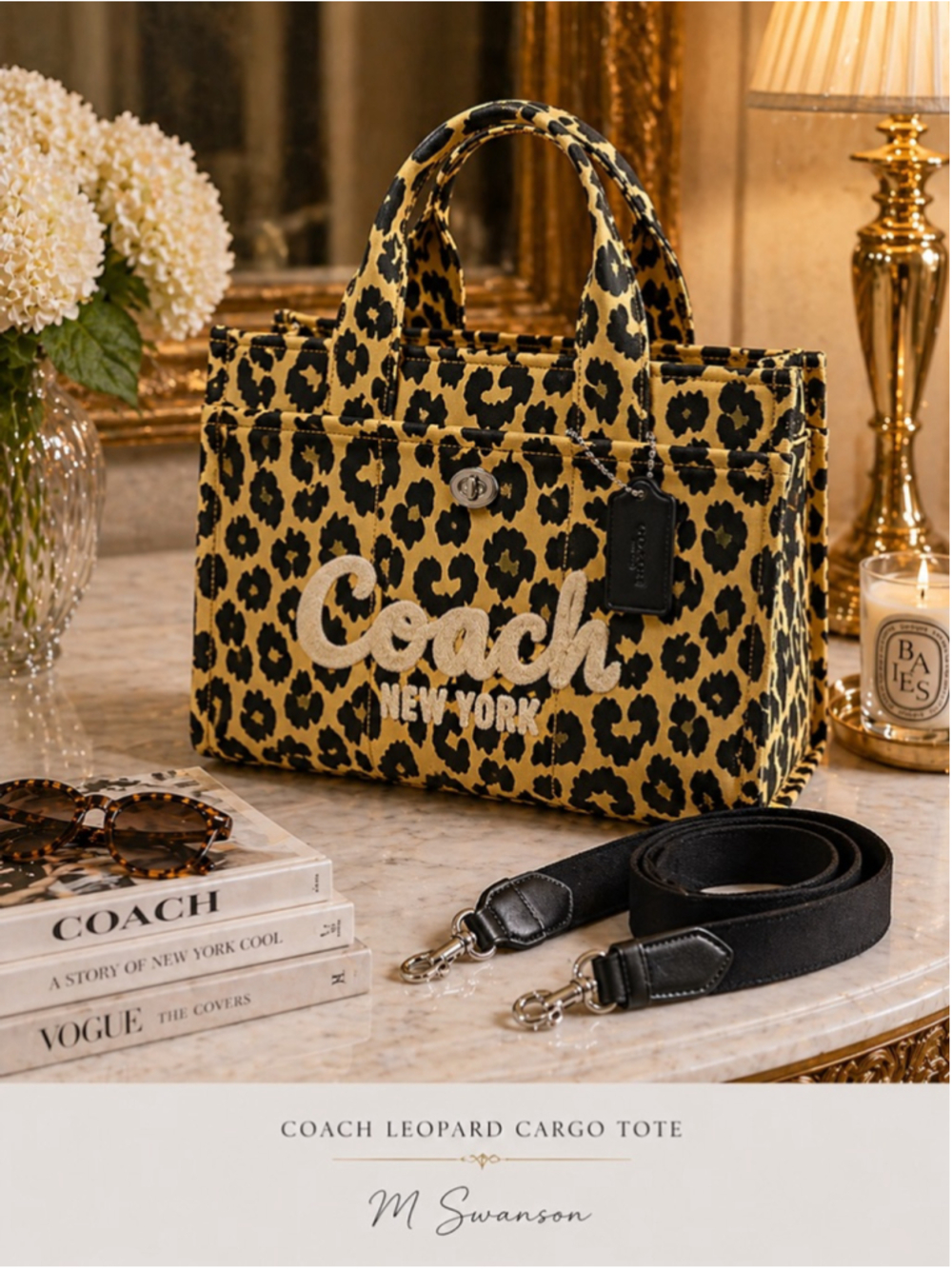 NEW Authentic Coach Cargo Tote in Leopard Print CP770 NWOT